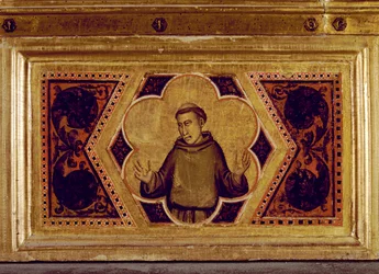 Der heilige Franziskus von Assisi, aus dem Polyptychon der Krönung der Jungfrau (mittlere rechte Predella)